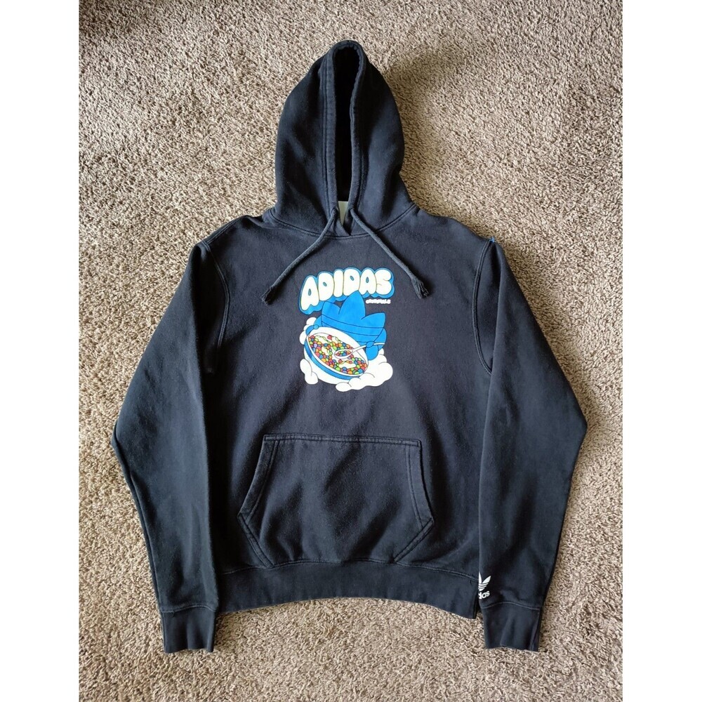 Adidas B For Breakfast Hoodie Men's Small Black Pockets Long Sleeve